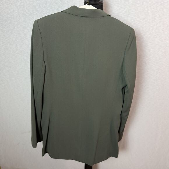 Carole Little Olive Green Blazer Dress Set Women’s 8 Two Piece Career Suit - Picture 2 of 5